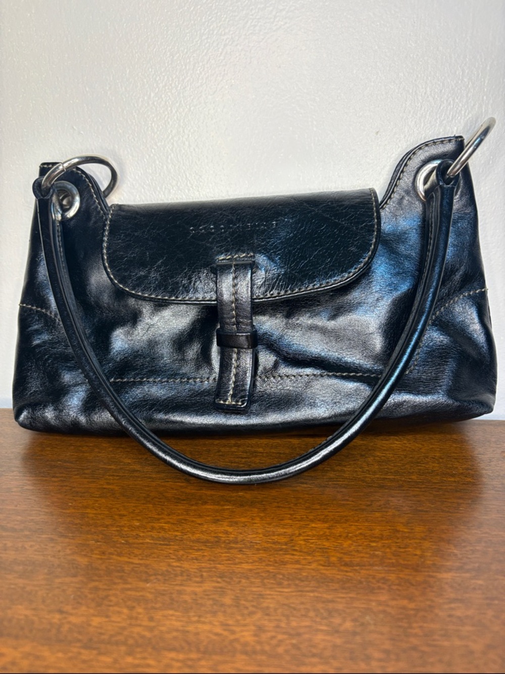 Coccinelle Black Leather Shoulder Bag - Classic Women's Handbag